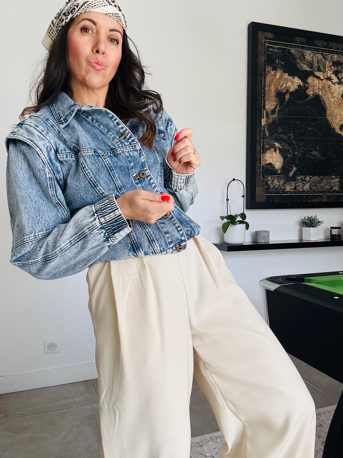 Veste en jean MIA coupe année 90