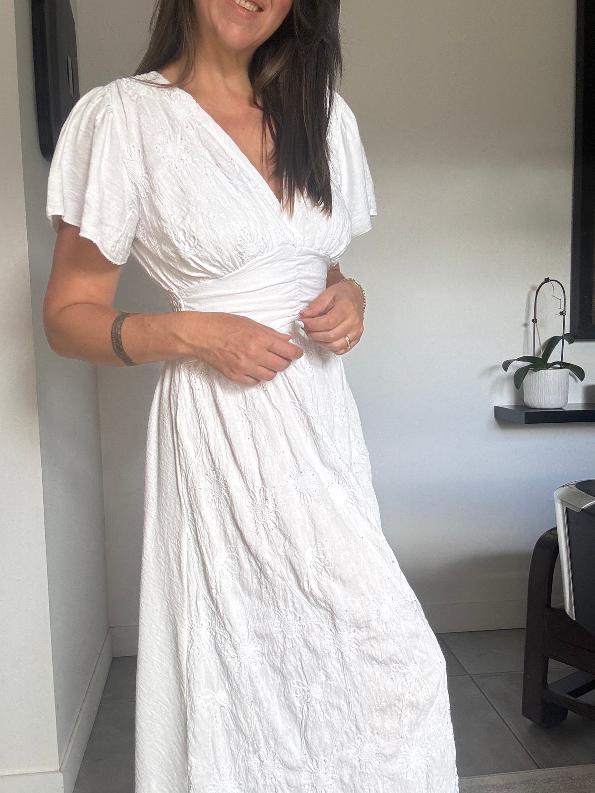 Robe blanche marguerite