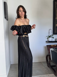 Ensemble noir satiné KIARA