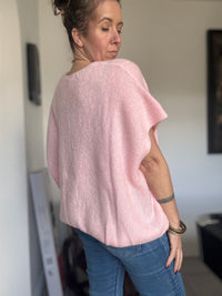 Gilet sans manches rose pale JANE