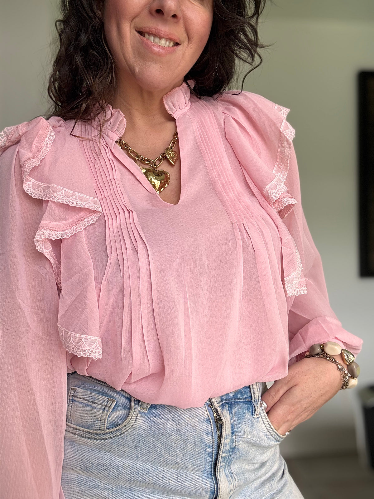 Blouse chic rose LADY