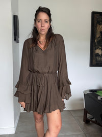 Robe manches longues chocolat KODA