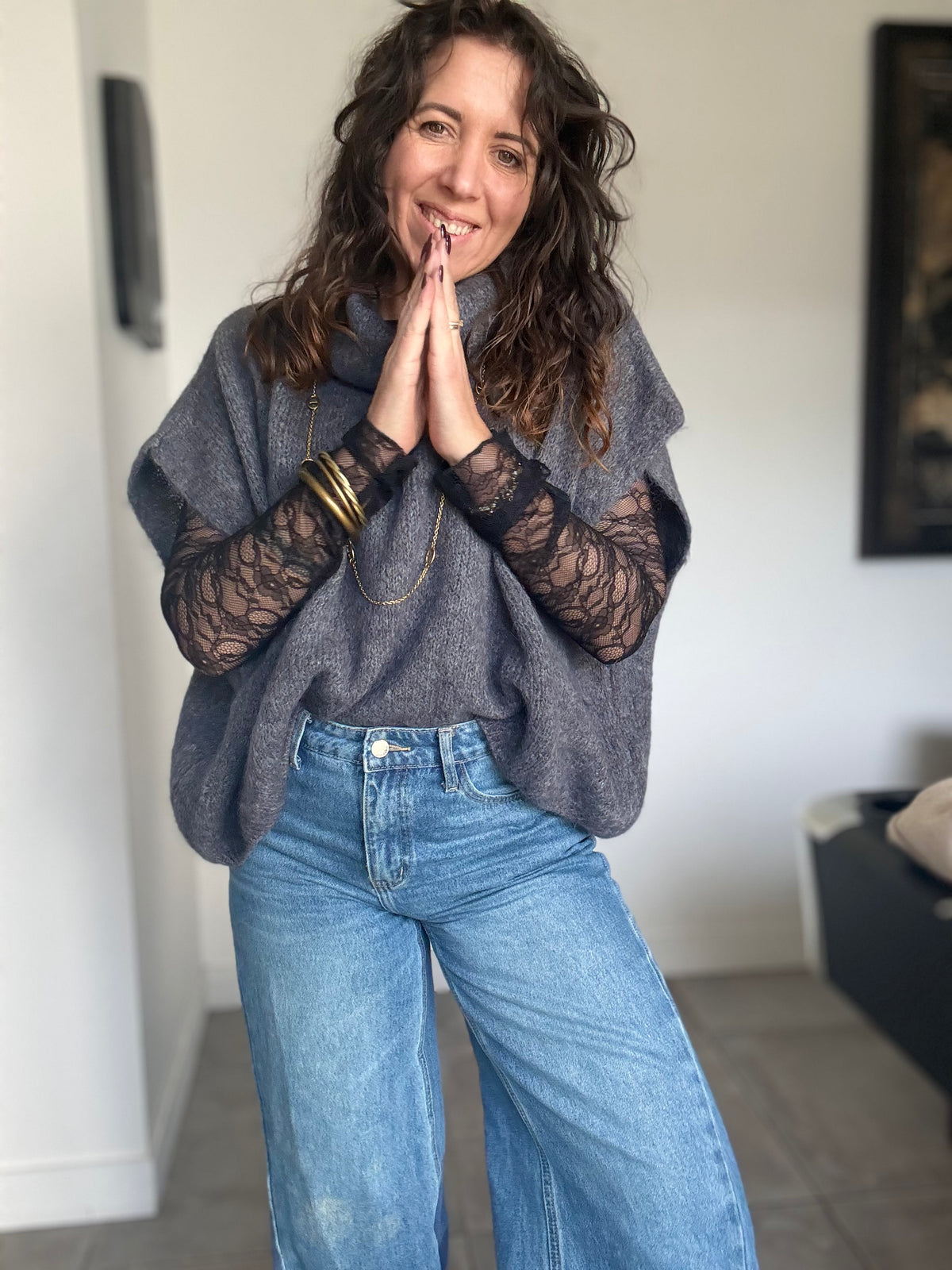 Pull  gris chiné SOPHIE