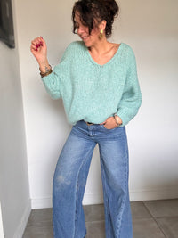Pull pastel vert céladon ANORA