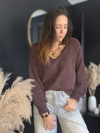 Pull chocolat TIFFANIE