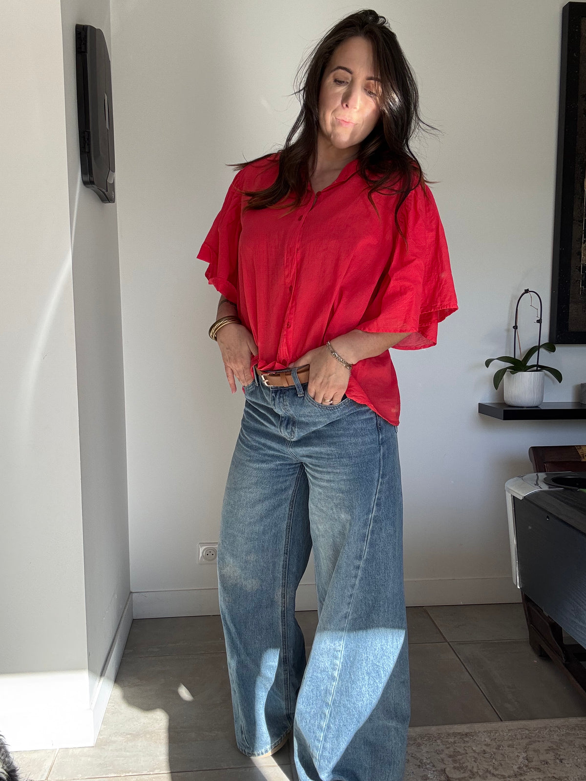 Blouse rouge NATALIA