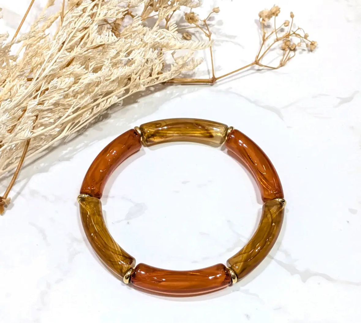 Bracelet terracota mixte élastique fin Kecy