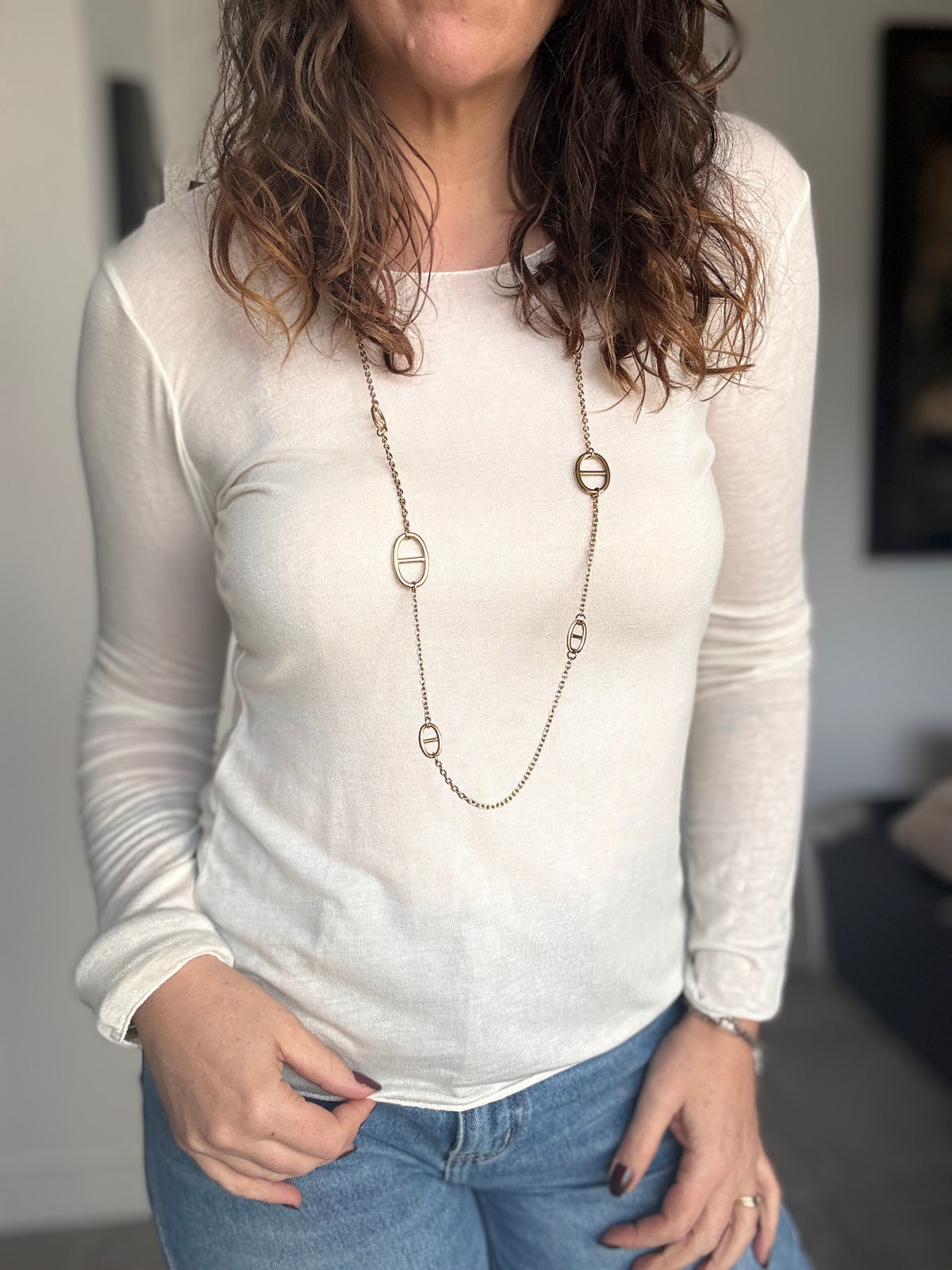 Pull blanc cachemire WILLO