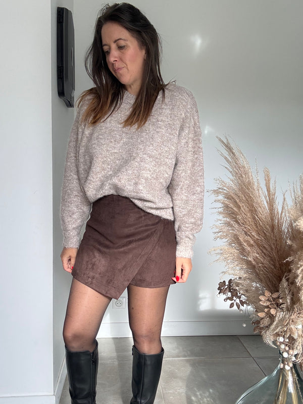 Pull taupe CARO