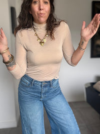 Pull beige cachemire WILLO