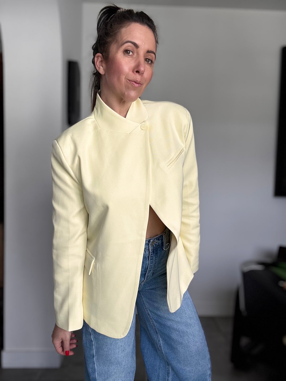 Blazer jaune pale SIMON