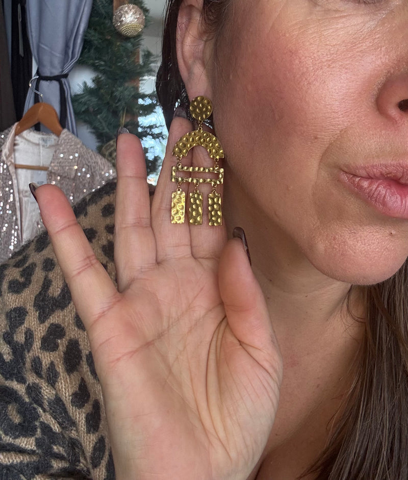 Boucle d'oreille MAYA en acier inoxydable