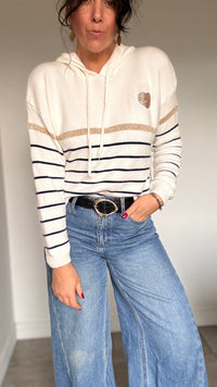 Pull rayé CLARA HEART