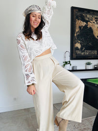 Top crochet blanc LILYA