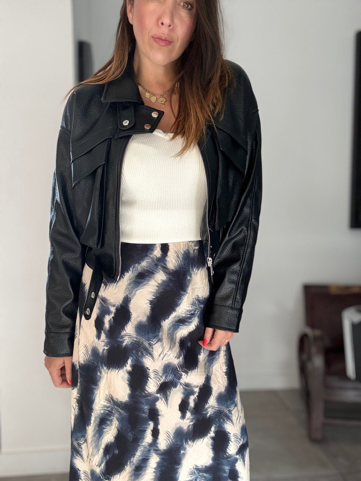 Perfecto similicuir noir KELLY