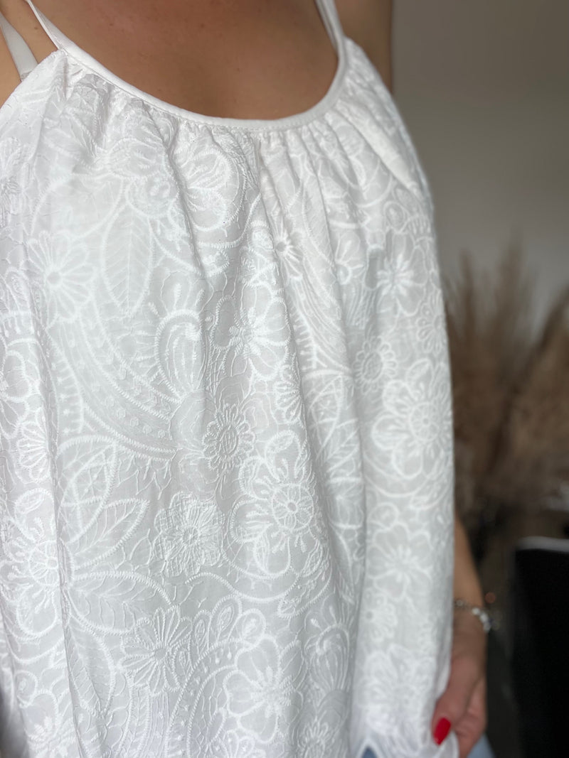 Tunique blanche brodée NATH