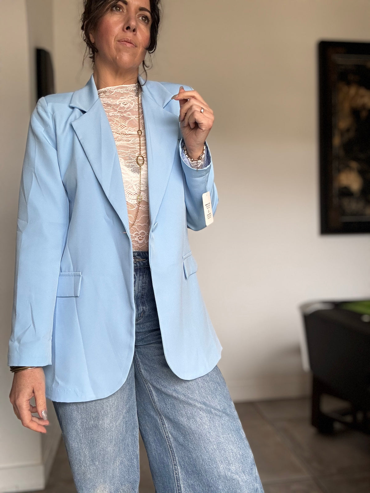 Blazer bleu ciel EMA