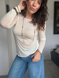 Pull blanc cachemire WILLO