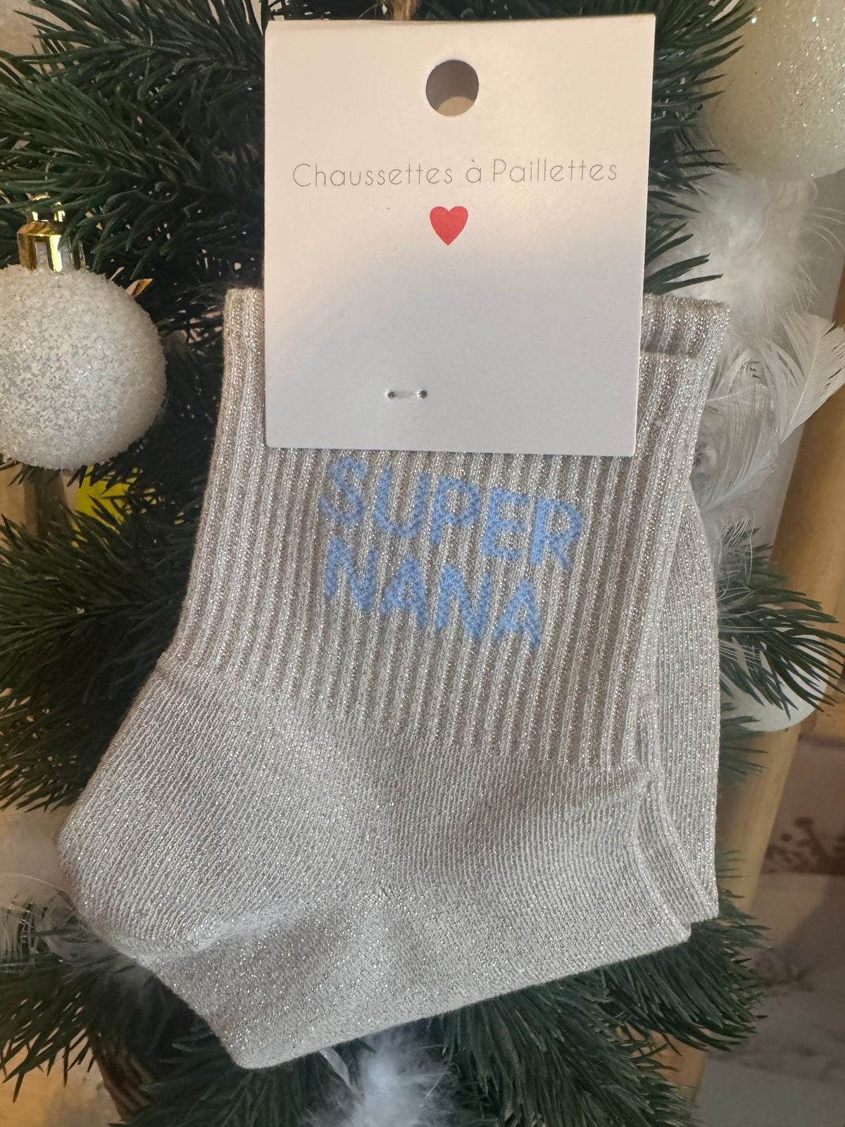 Chaussettes paillettes SUPER NANA