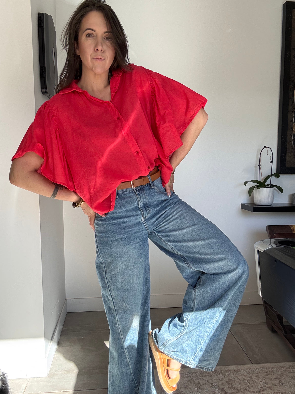 Blouse rouge NATALIA