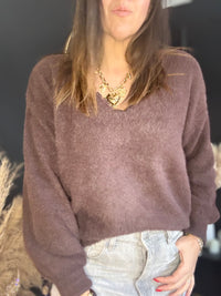 Pull chocolat TIFFANIE