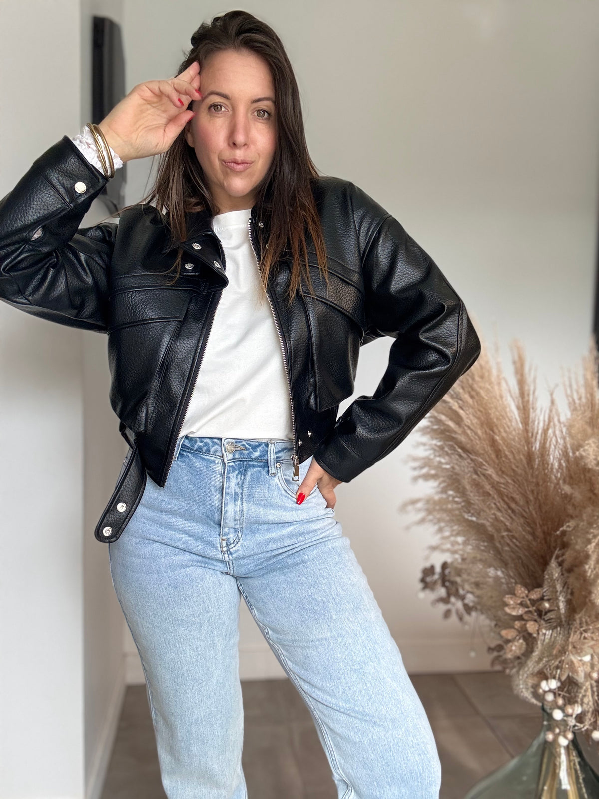 Perfecto similicuir noir KELLY