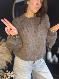 Pull taupe foncé KILIAN