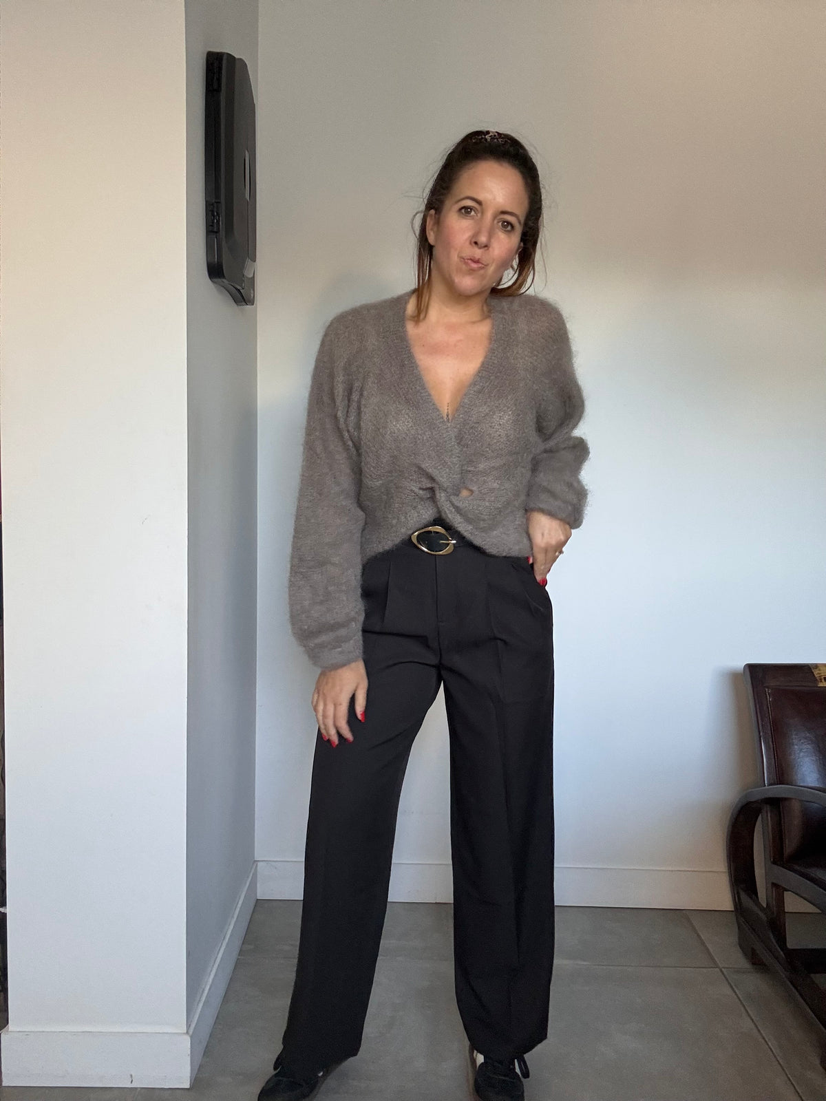 Pull taupe NEO