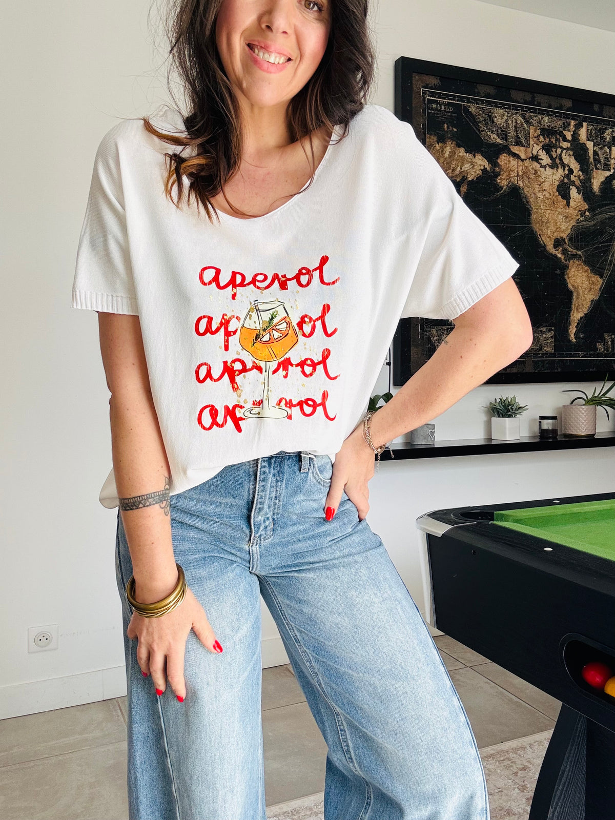 Tee shirt blanc APEROL