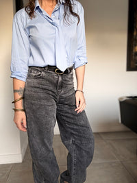 Chemise cravate bleu ciel NEO
