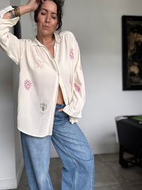 Chemise écru brodée CHILI