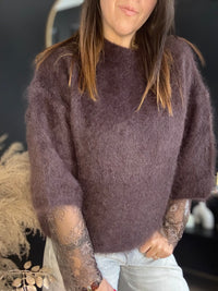 Pull manches courtes chocolat