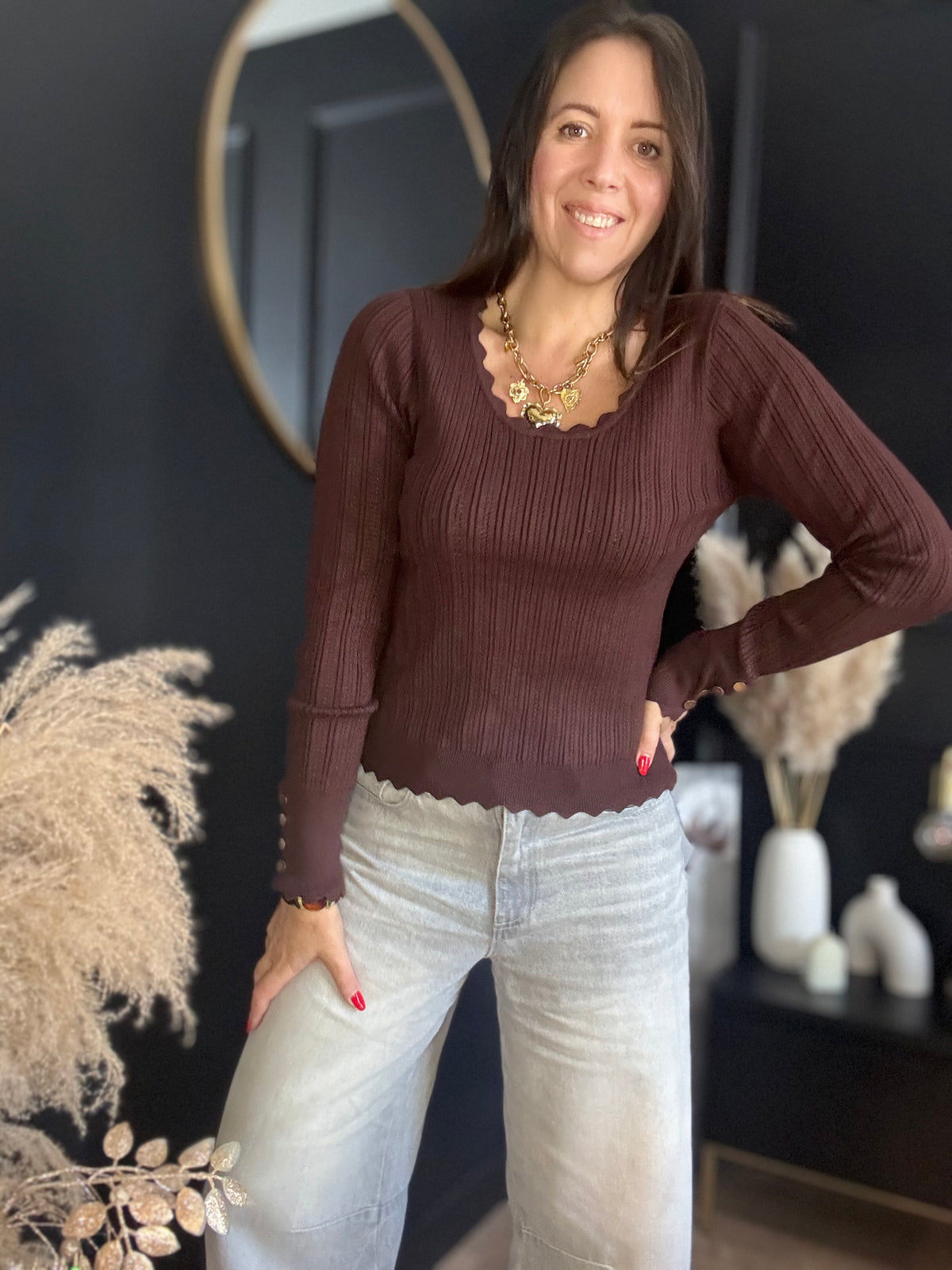 Pull chocolat MICHEL