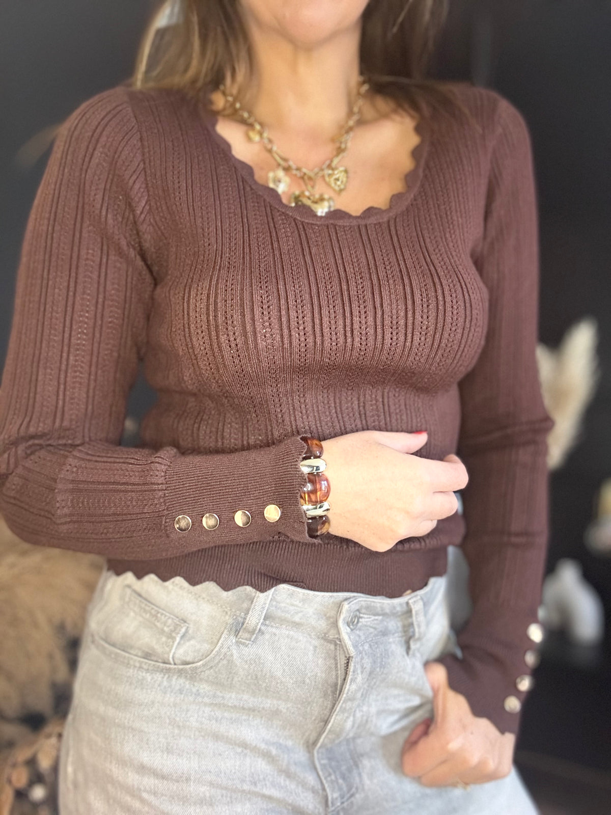 Pull chocolat MICHEL