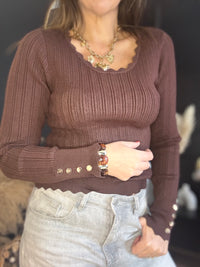 Pull chocolat MICHEL