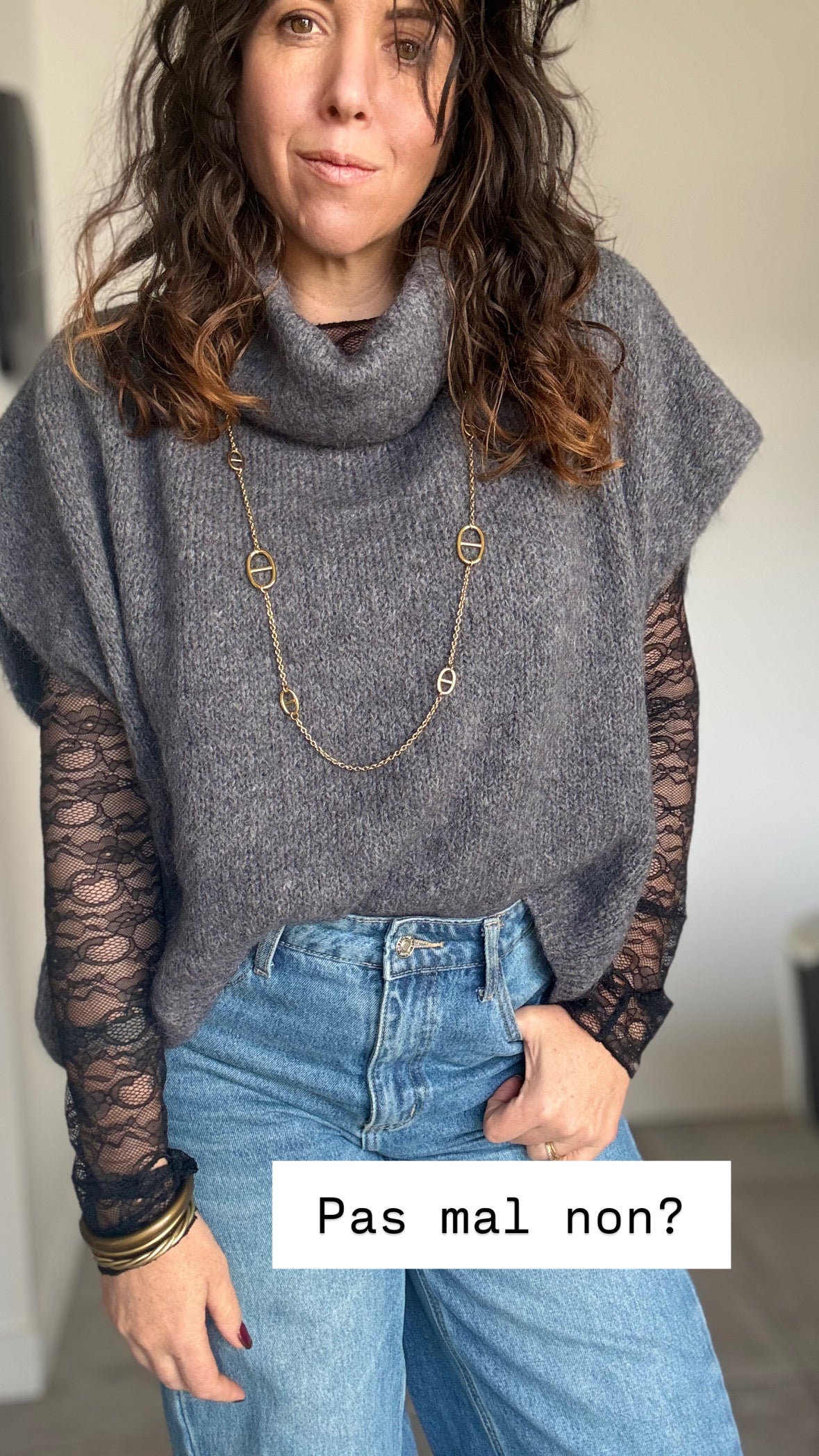 Pull  gris chiné SOPHIE
