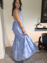 Robe rayures blanches et bleues DOLCE