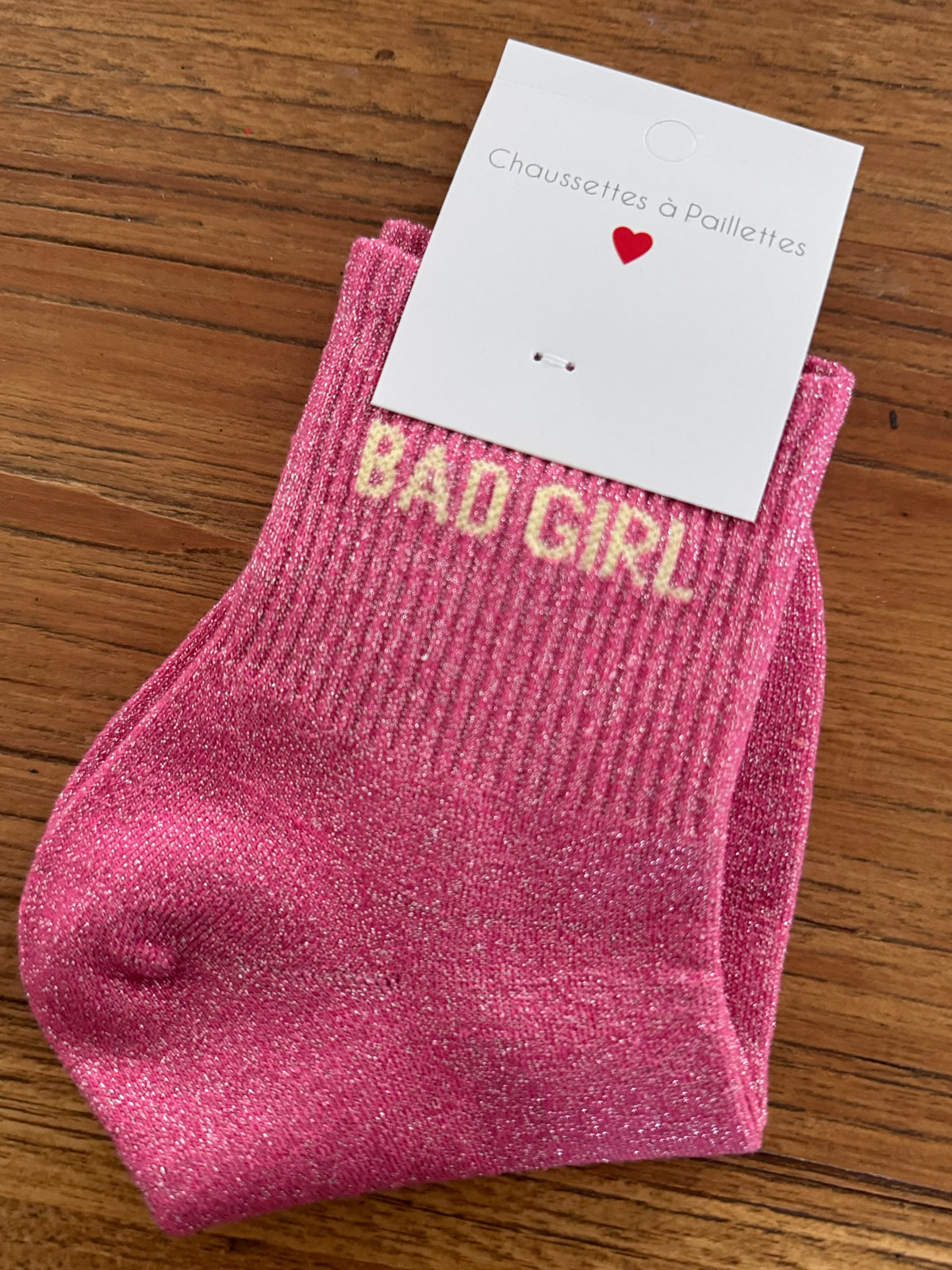 Chaussettes paillettes BAD GIRL