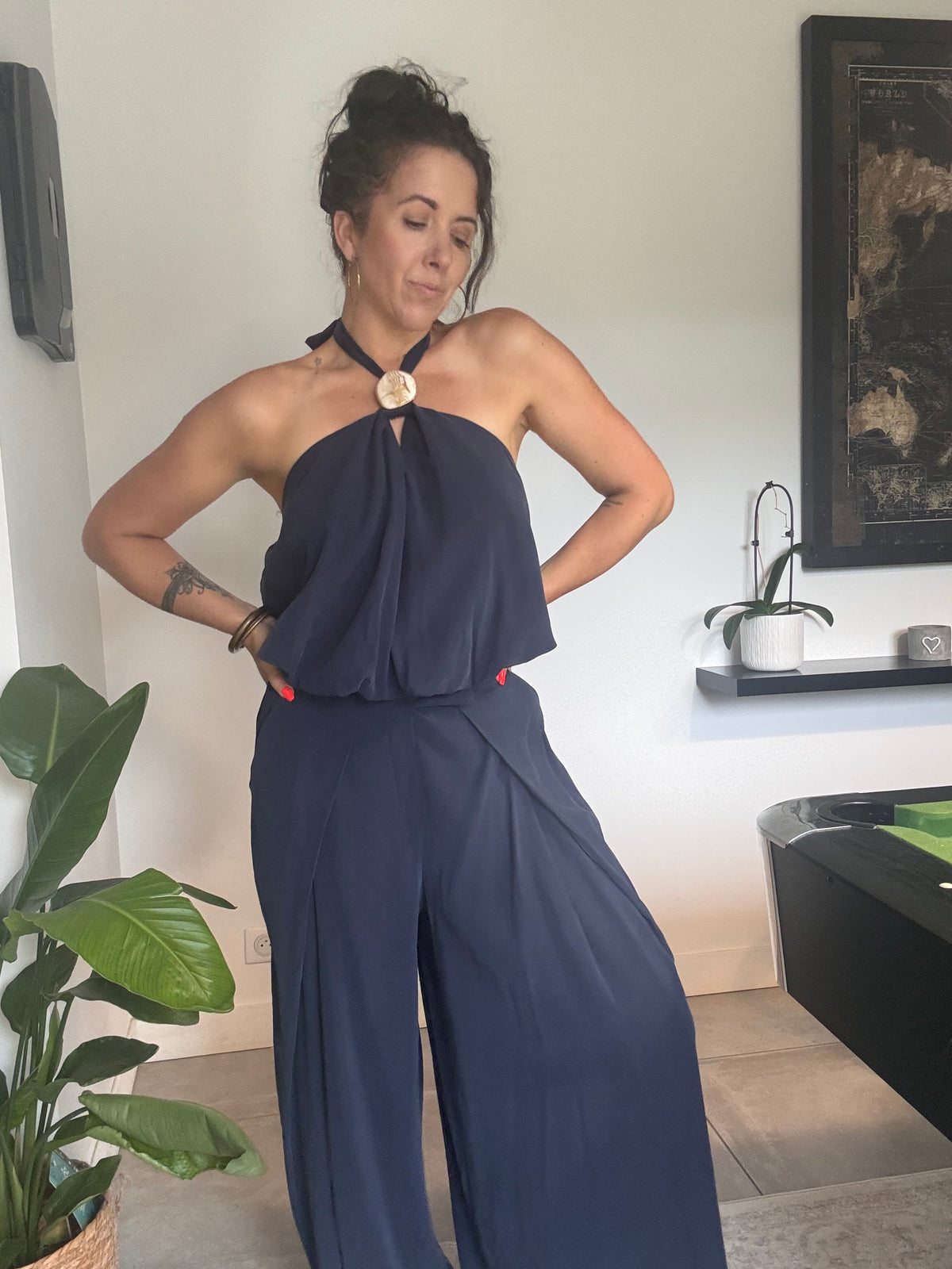 Top bleu marine NINA