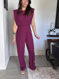 Combinaison pantalon prune LAURIE