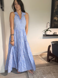 Robe rayures blanches et bleues DOLCE
