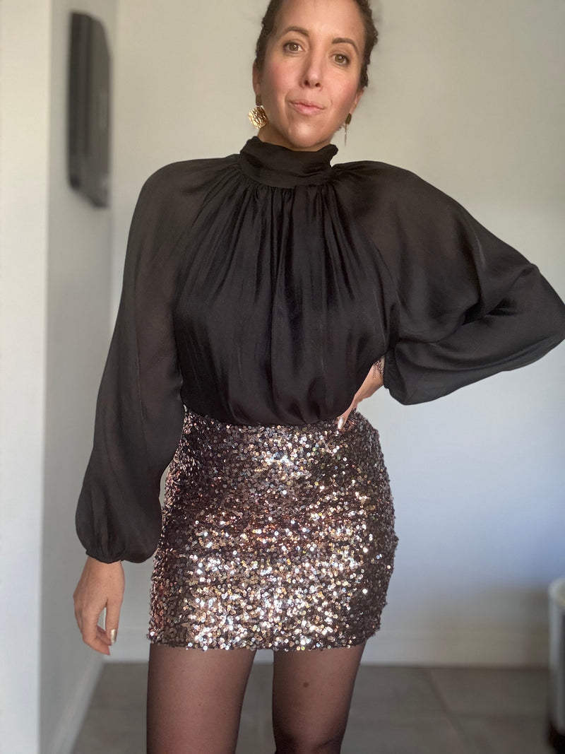 Blouse chic noir ELEY