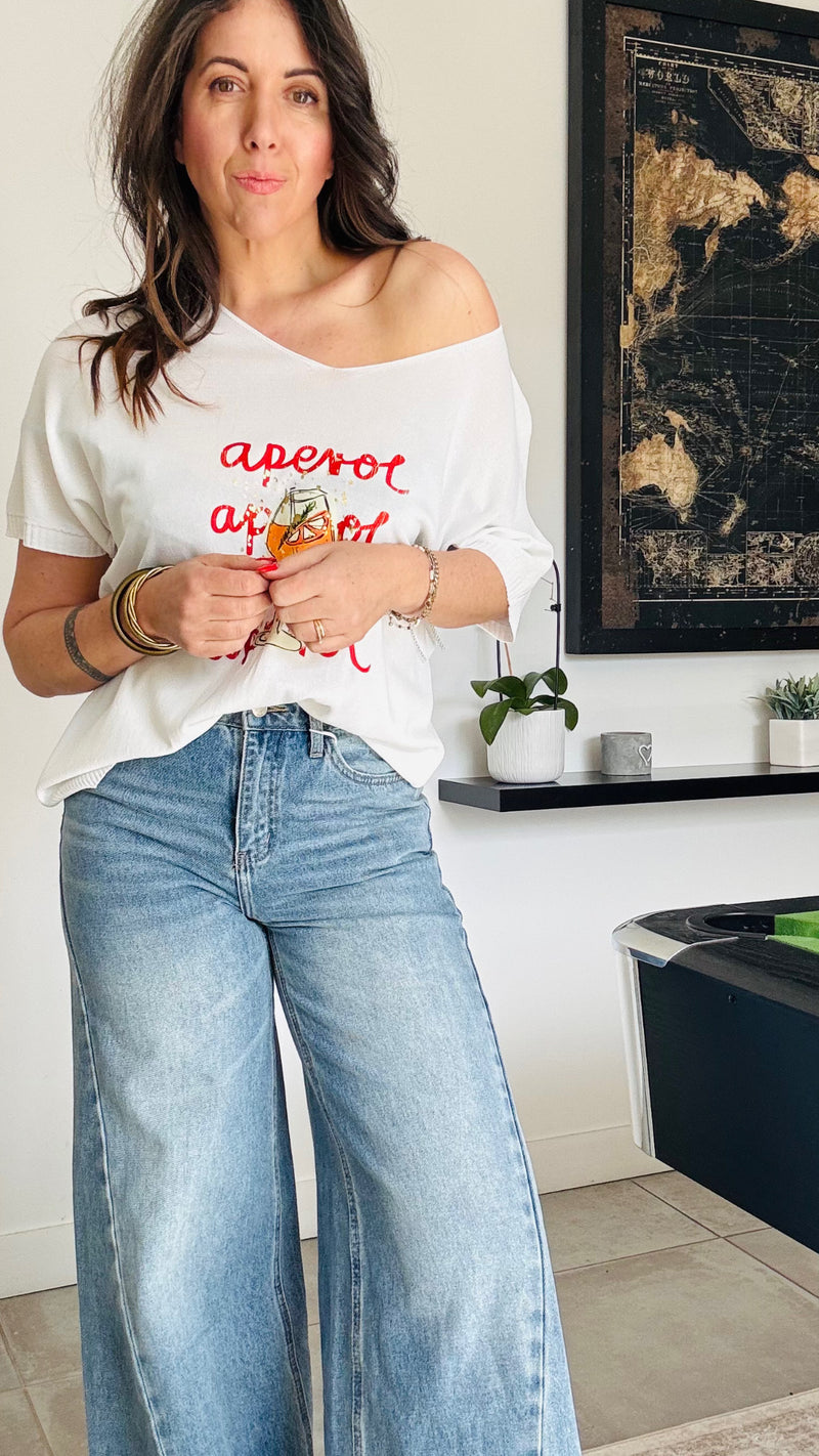 Tee shirt blanc APEROL