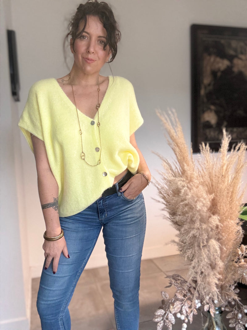 Gilet sans manches jaune JANE