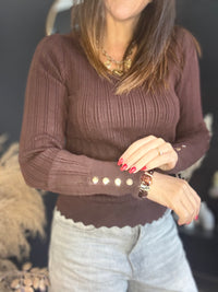 Pull chocolat MICHEL