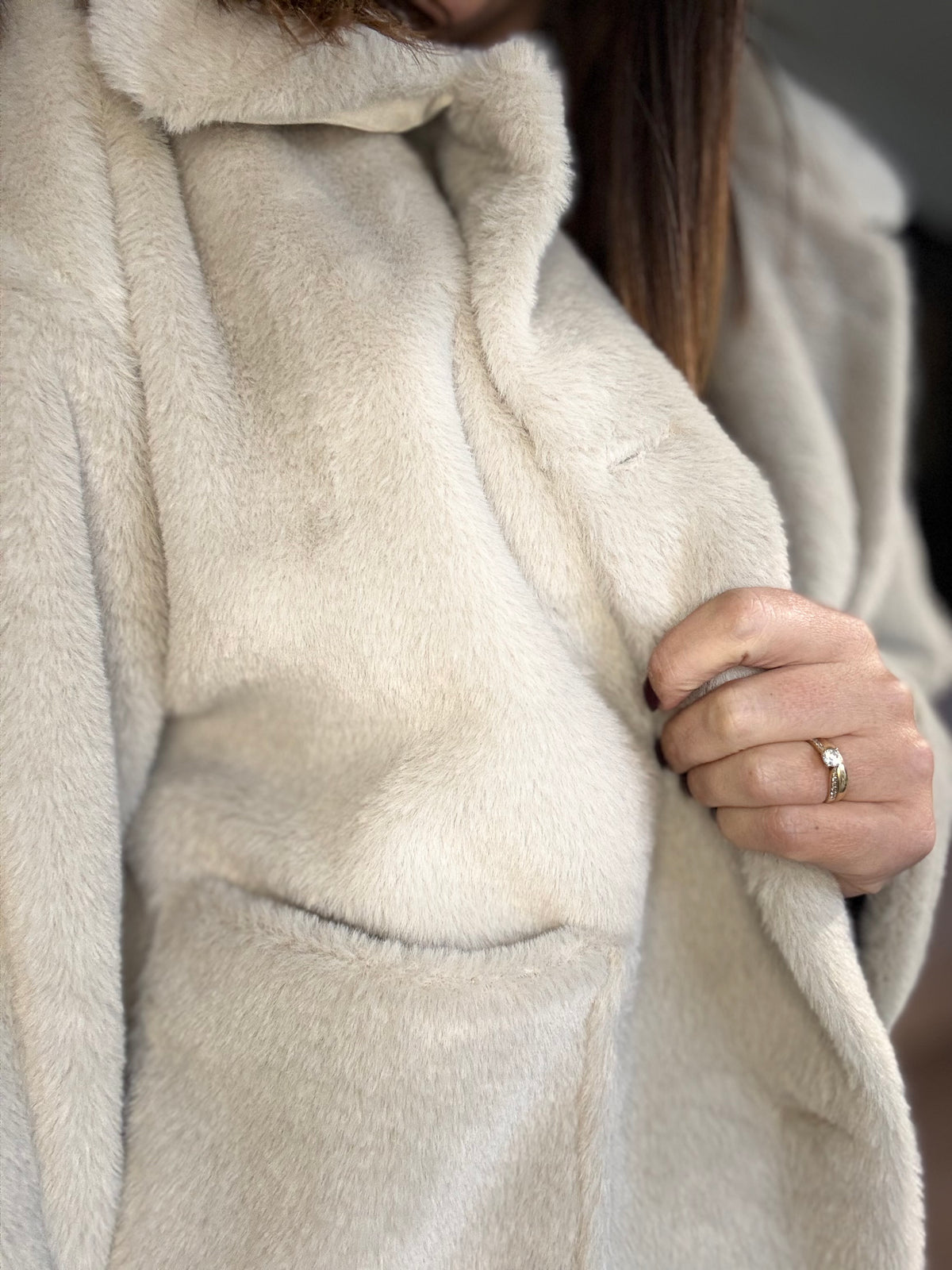 veste moumoute beige ESKA