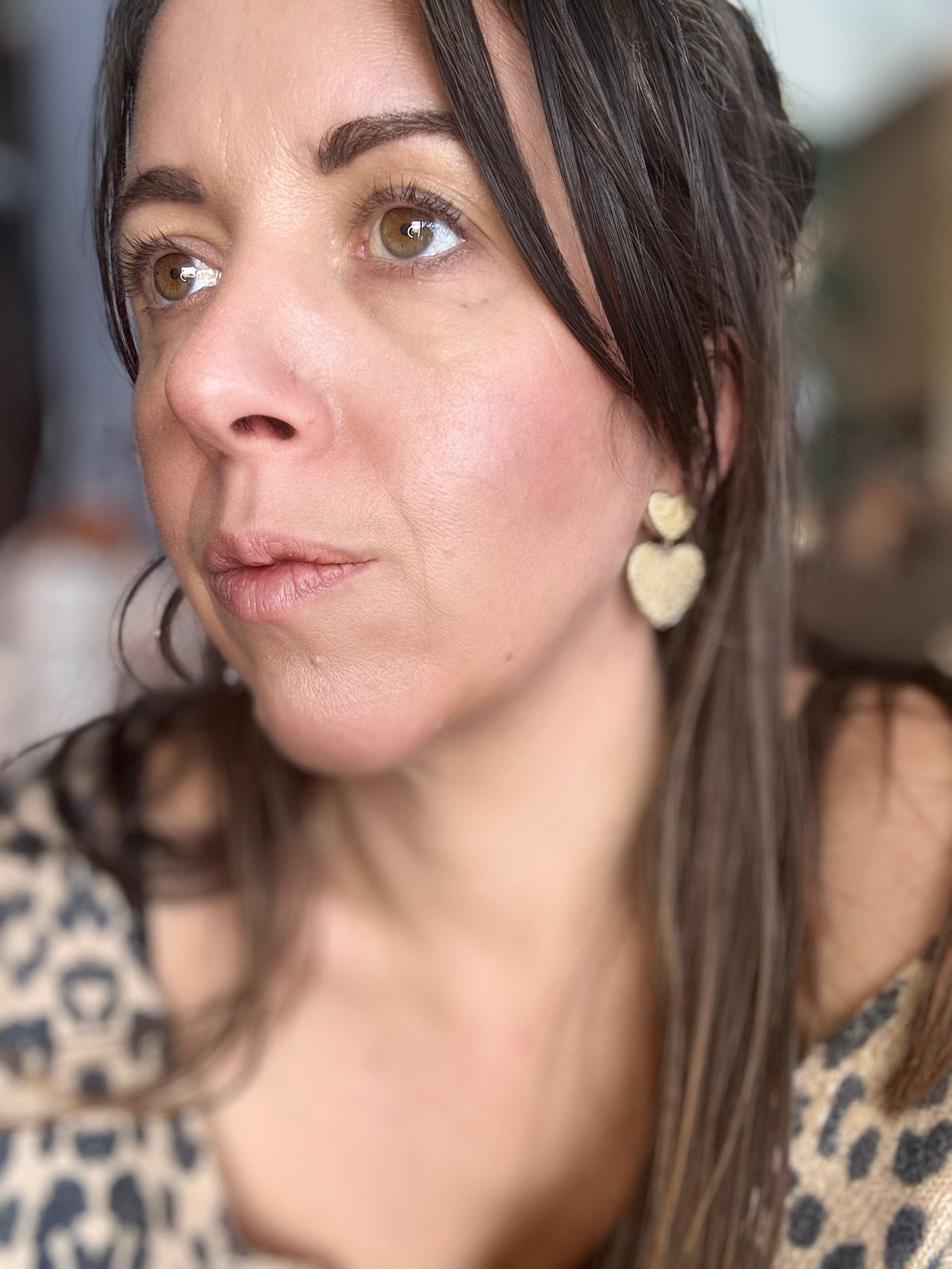 Boucle d'oreille LOVE en acier inoxydable