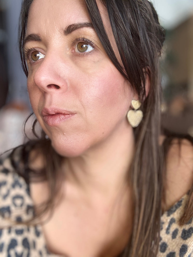 Boucle d'oreille LOVE en acier inoxydable