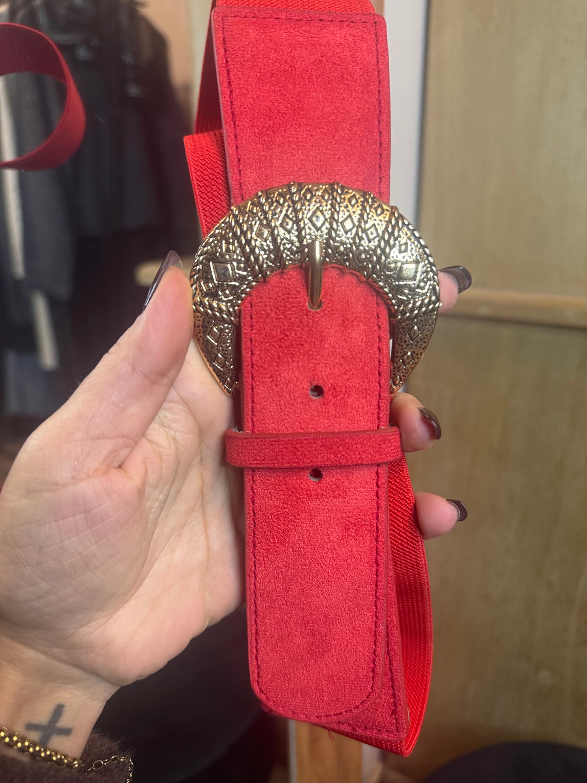 Ceinture élastique rouge