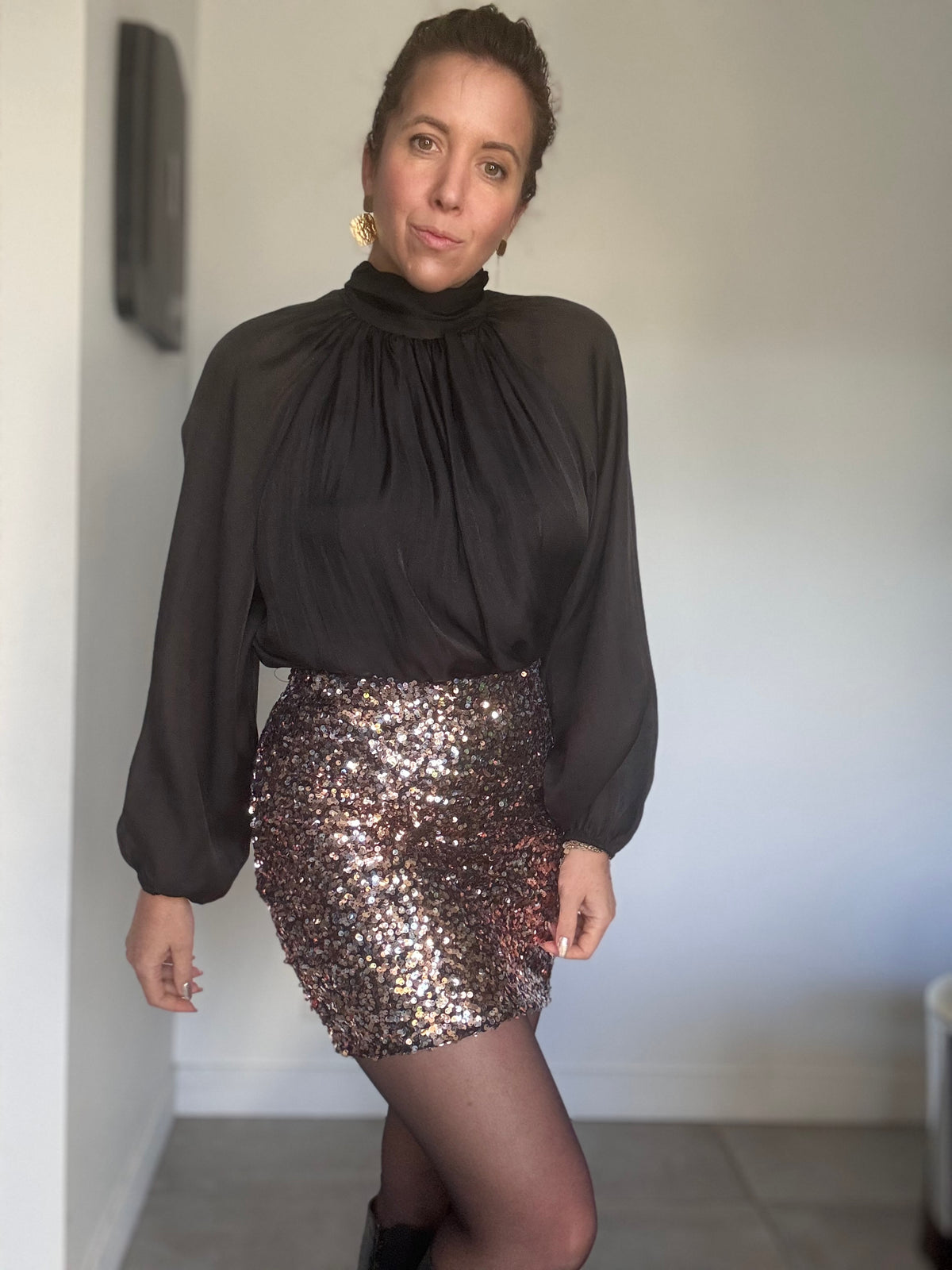 Blouse chic noir ELEY